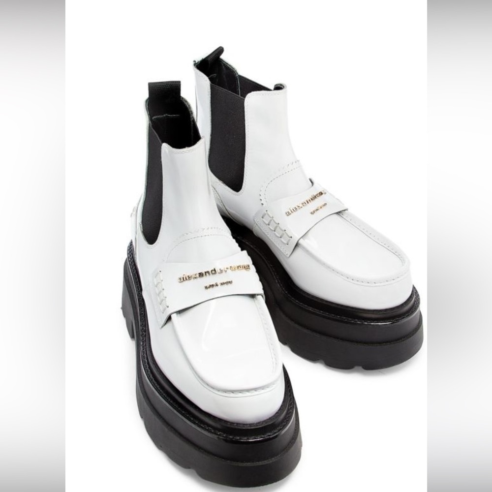 Alexander Wang Carter Leather Platform Ankle Boots